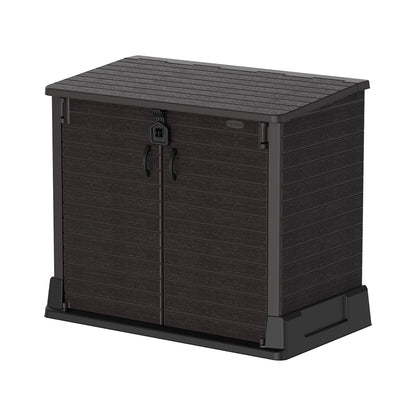Arcón Cubre Cubos Exterior 850 L Pvc Marrón_3