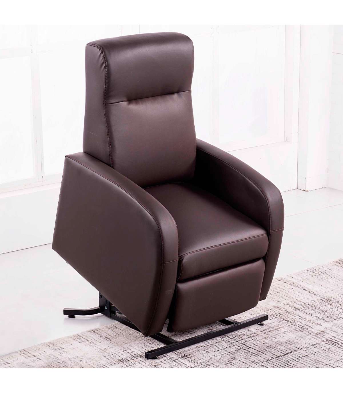 Sillón Relax Trade Reclinable, Función Levantapersonas Trade En Símil Piel Chocolate, 70 Cm(ancho) 105 Cm(altura) 77 Cm(fondo)_2