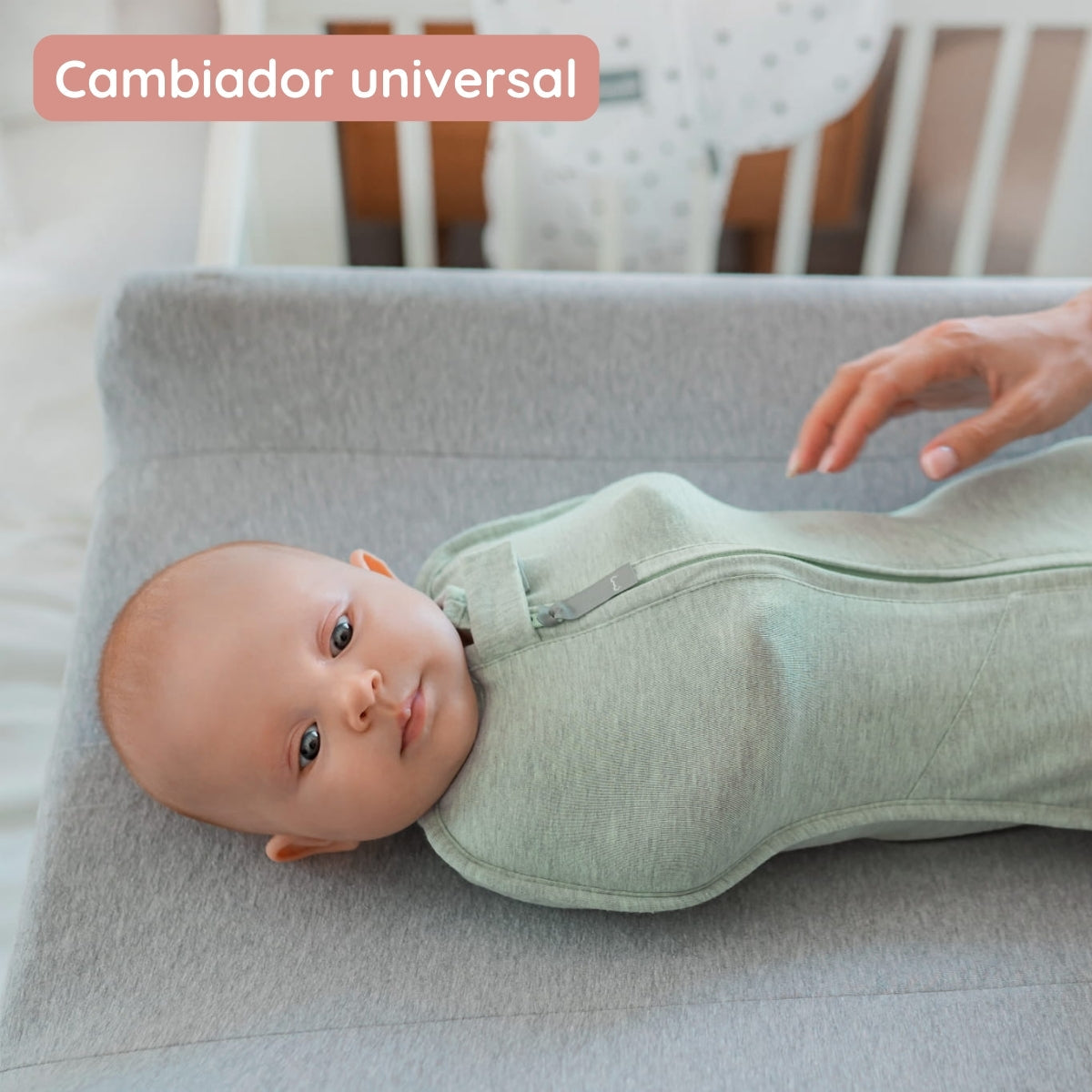 Funda De Cambiador Universal De Algodón Melange Mint