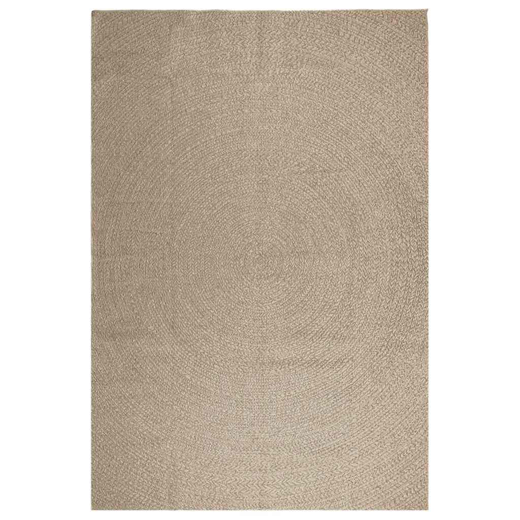 Vidaxl Alfombra Zizur Aspecto Yute Interior/exterior Beige 240x340 Cm_0