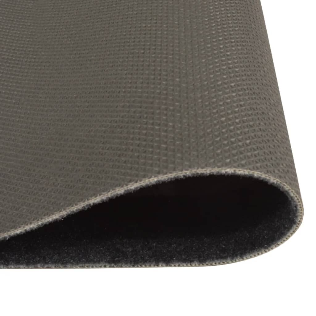 Vidaxl Alfombra De Cocina Lavable Terciopelo Negro Café 45x150 Cm_3