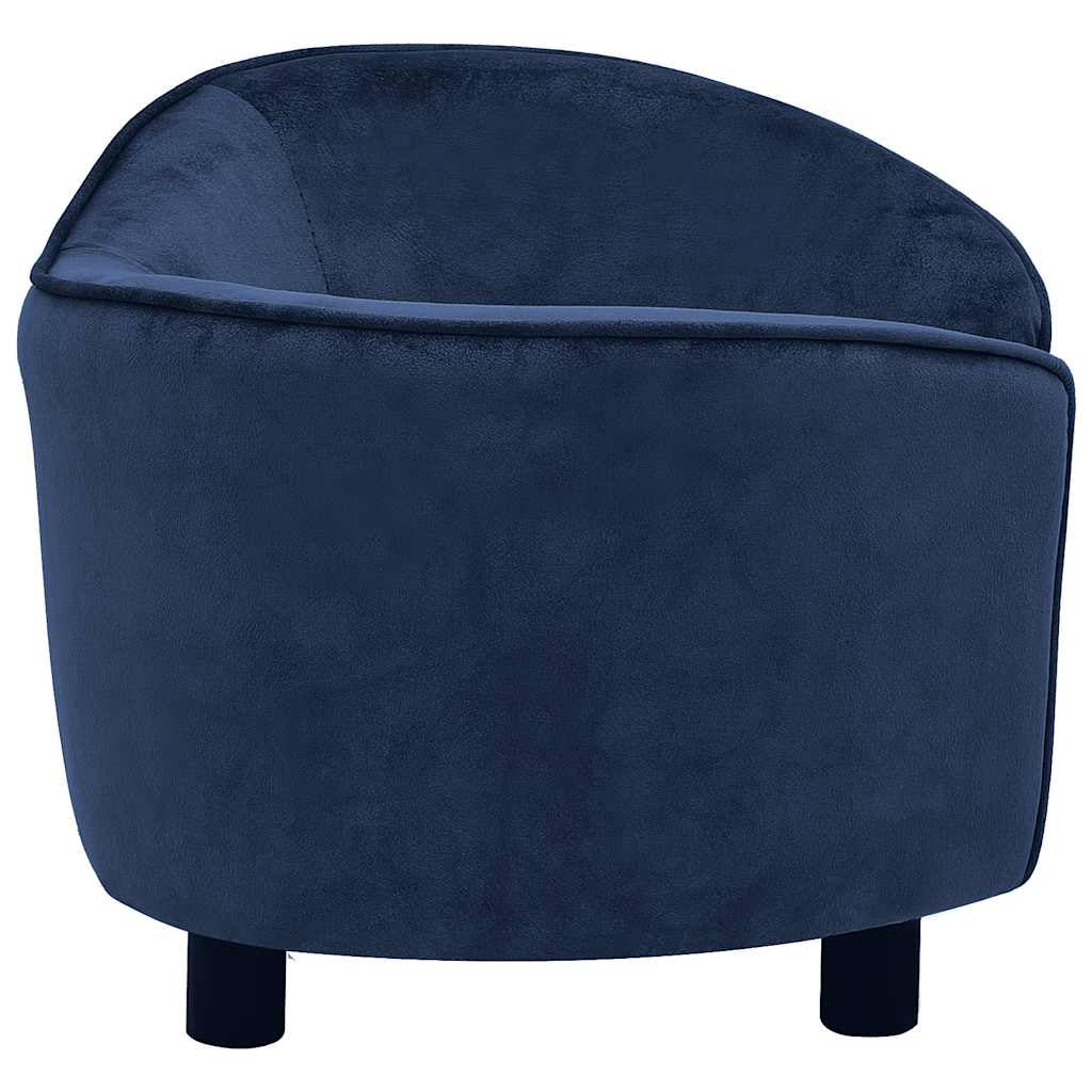 Vidaxl Sofá Para Perros Felpa Azul 69x49x40 Cm_3