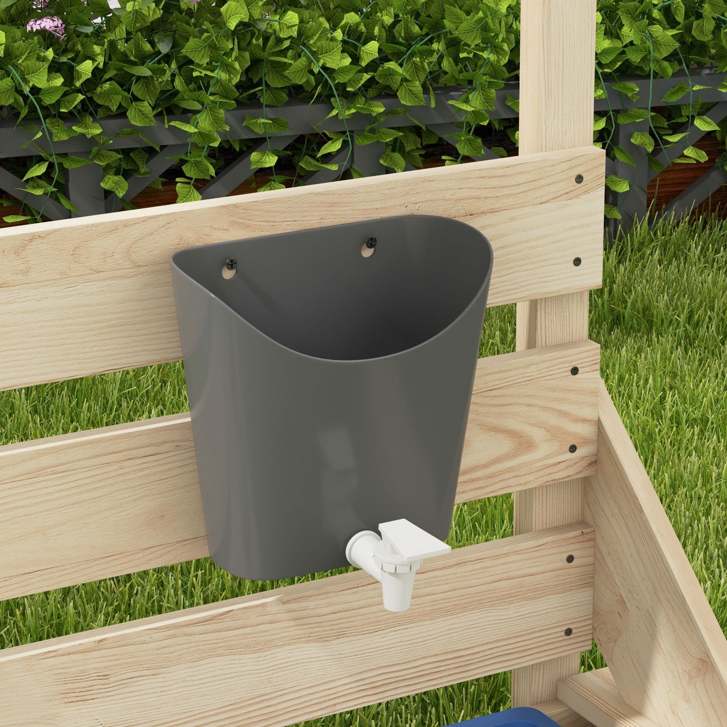 Outsunny Arenero Para Niños De Madera Con Toldo 180x103x144,5 Cm Natural_3