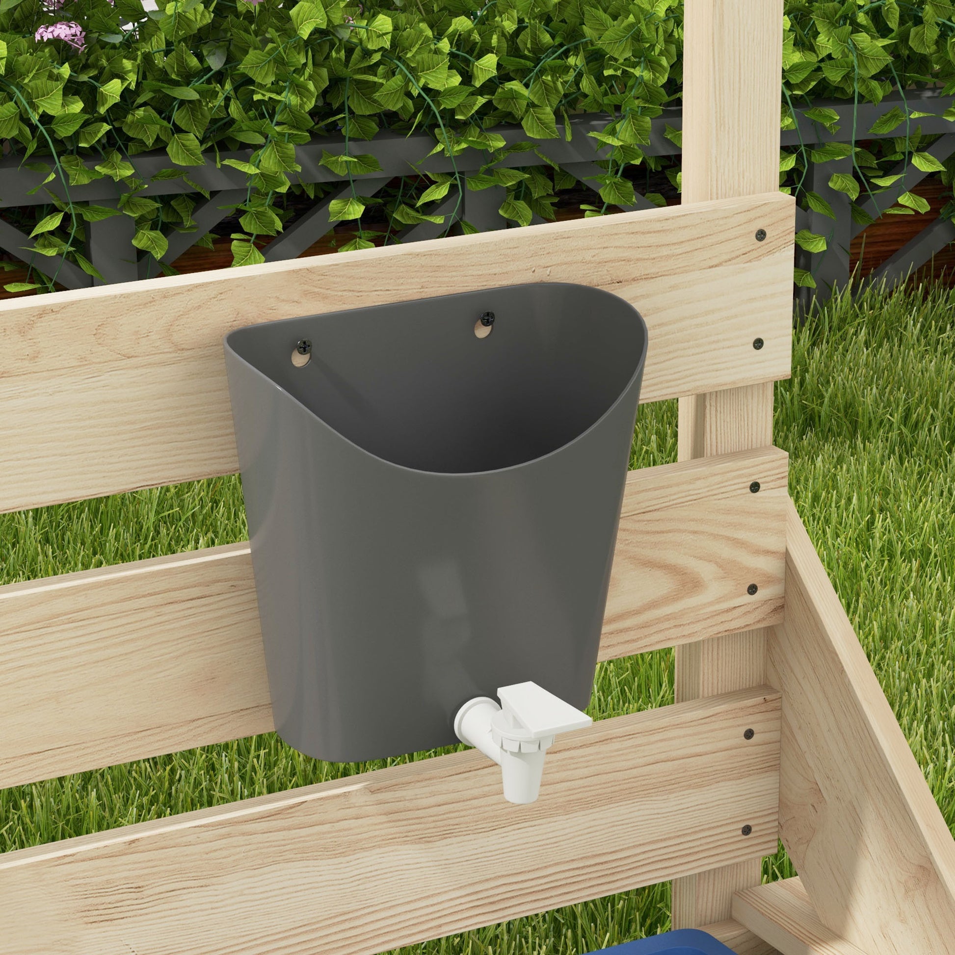 Outsunny Arenero Para Niños De Madera Con Toldo 180x103x144,5 Cm Natural_3