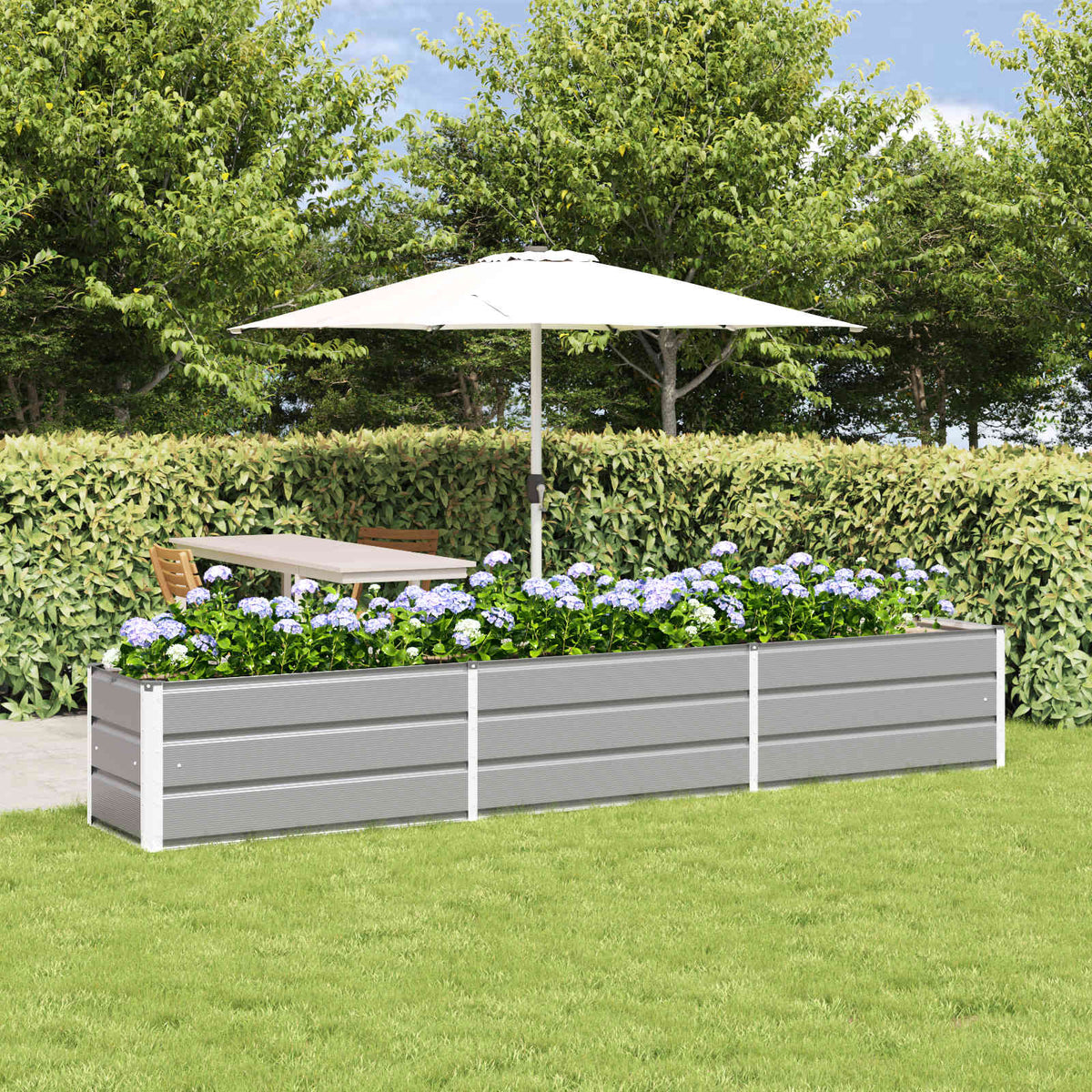 Jardinera Gris Claro 290 X 50 X 45 Cm Acero Galvanizado_1