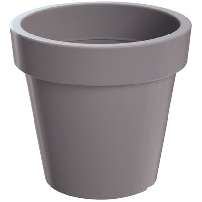Maceta De Plastico Lofly En Color Gris 19,6 (largo) X 19,6 (ancho) X 18,1 (alto) Cm_0