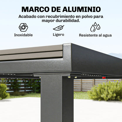 Outsunny Conjunto De Mesa Y Sillas Jardín De 9 Piezas_4
