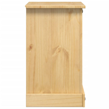 Mesita De Noche Corona Madera Maciza De Pino 53x39x66 Cm_3