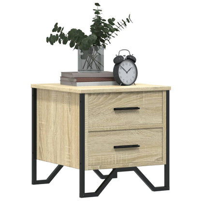 Mesita De Noche Madera De Ingeniería Roble Sonoma 40x41x40 Cm_2