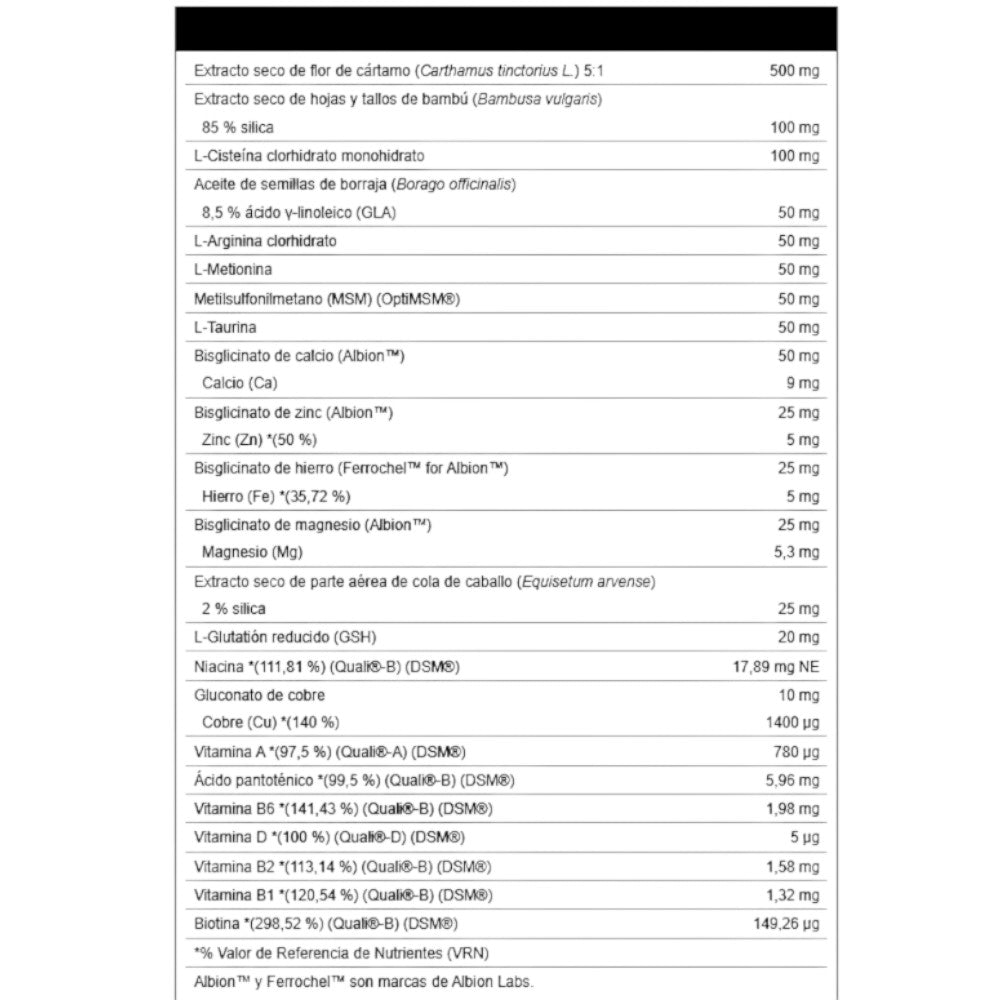 Beauty - 60 Cápsulas Vegetales - Cuidado Del Cabello - Vitobest_1