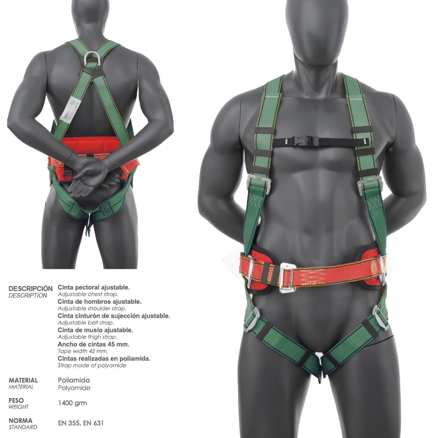 Arnes Anticaidas Kit Seguridad Nº 2 (7 Piezas) En361_1
