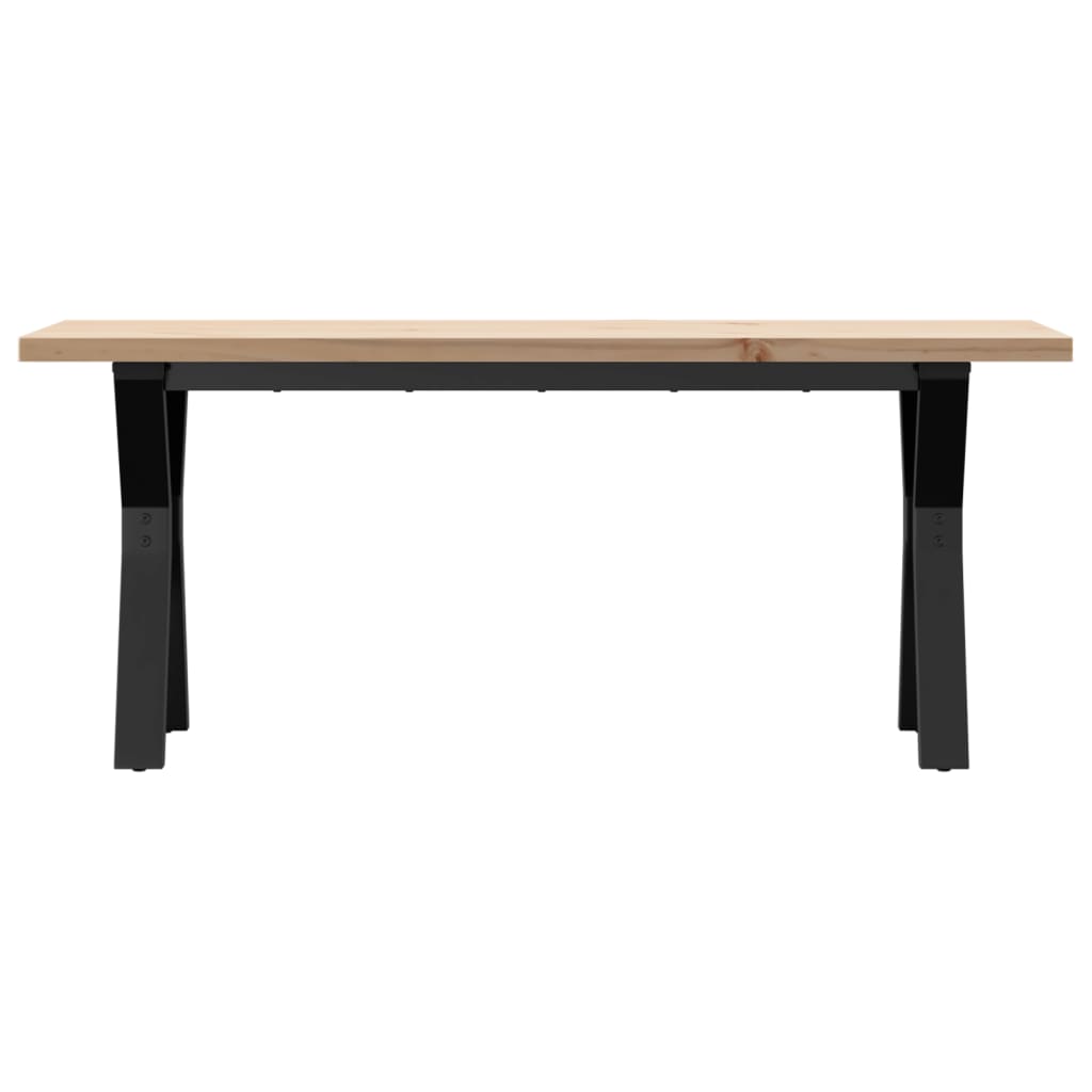 Mesa De Centro Marco Y Madera Maciza Pino Y Acero 110x40x45,5cm_2