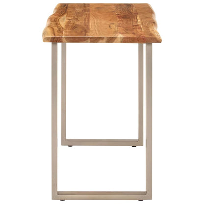 Mesa De Comedor Madera Maciza De Acacia 110x50x76 Cm_3