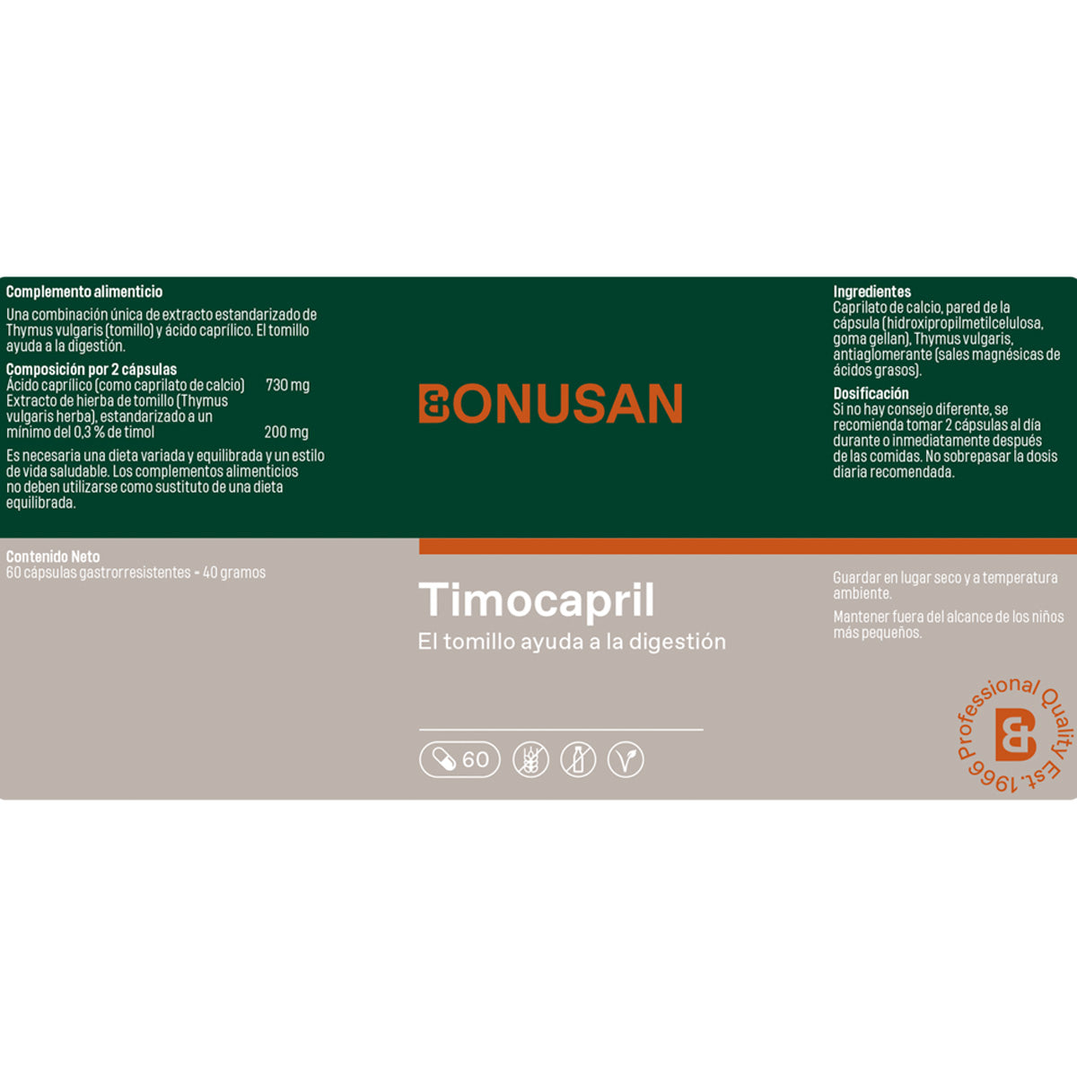 Bonusan Timocapril 60 cápsulas