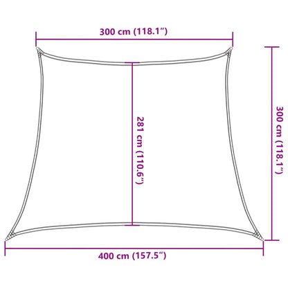 Vidaxl Toldo De Vela Hdpe Amarillo 160 G/m² 3/4x3 M_2