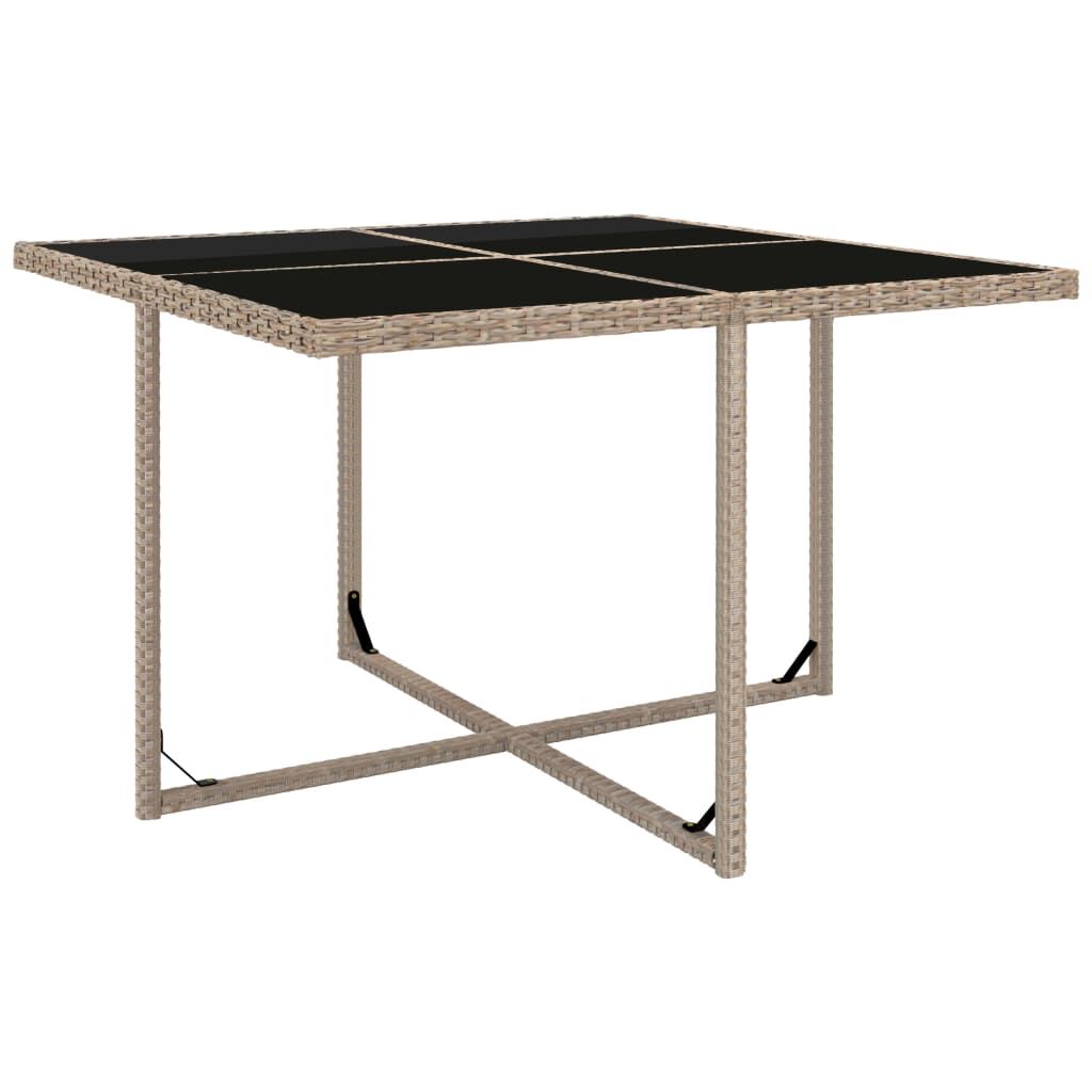 Vidaxl Set Comedor De Jardín 9 Piezas Y Cojines Ratán Sintético Beige_4