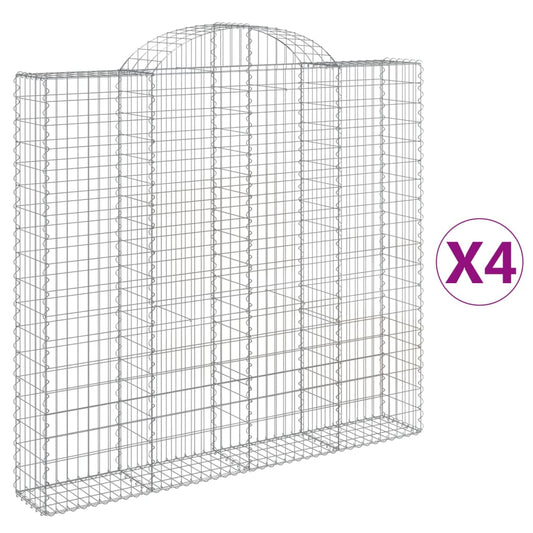 Cestas De Gaviones 4 Uds Forma De Arco Hierro 200x30x180/200 Cm_0