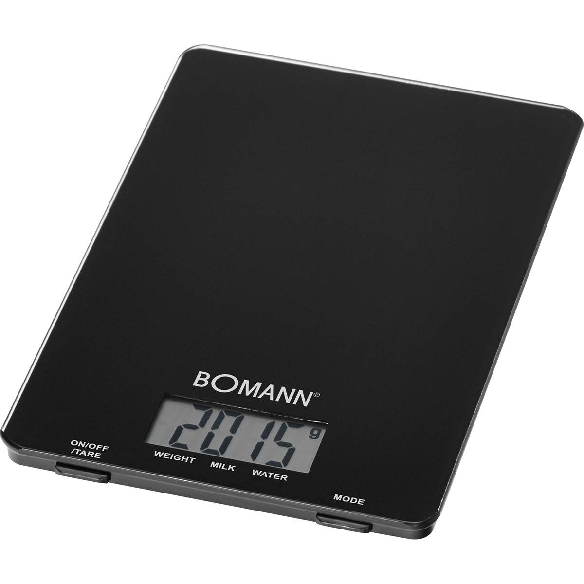 Báscula De Cocina Digital Extraplana, Medición 1gr, Hasta 5 Kg, Lcd, Función Tara, Vidrio Bomann Kw 1515 Cb Negro_0