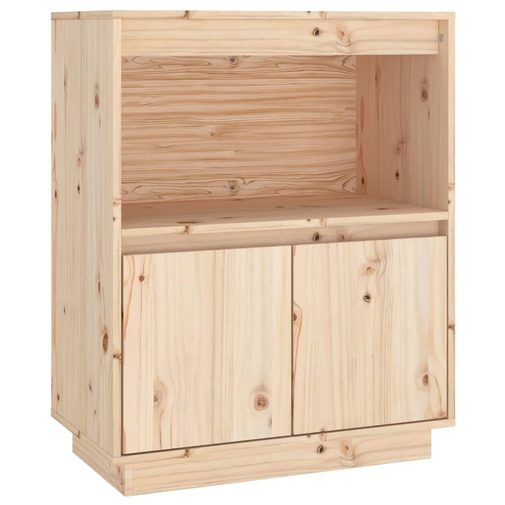 Aparador De Madera Maciza De Pino 60x34x75 Cm / Vetonek_3