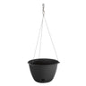 Maceta Redonda Colgante 4,8l Prosperplast Splofy Round Ws De Plastico En Color Antracita, Ø27 X 16,6 Cm