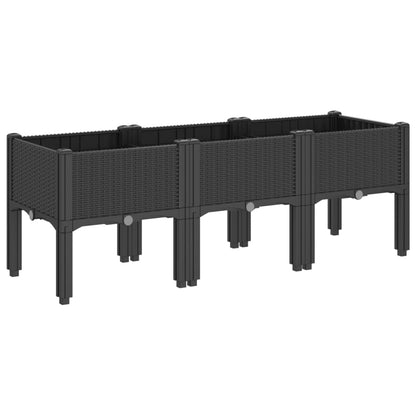 Jardinera Con Patas Pp Negro 120x40x42 Cm_4