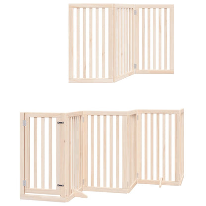 Vidaxl Puerta Para Perros Plegable 9 Paneles Madera De Álamo 450 Cm_2