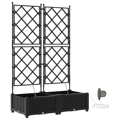 Vidaxl Jardineras Negro 80 X 40 X 126 Cm Acero_0