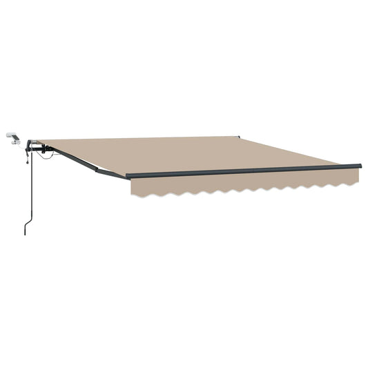 Toldo Retráctil Beige 350 X 250 Cm Poliéster_0