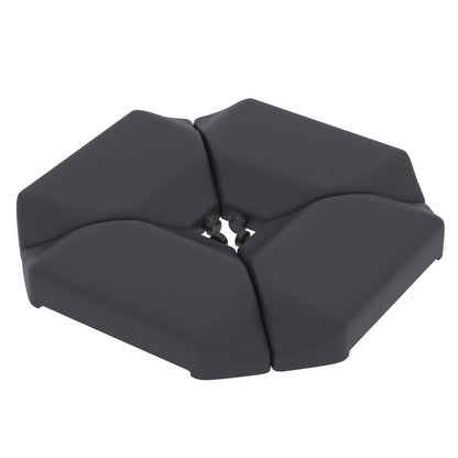 Outsunny Base De Sombrilla Cantilever 4 Piezas Rellena Agua 77 Kg O Arena 100 Kg_0