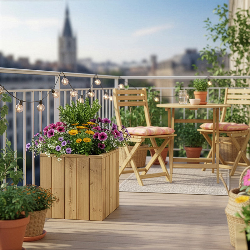 Jardinera De Madera Para Exterior 50x50x50 Cm Atrium Hortalia_1