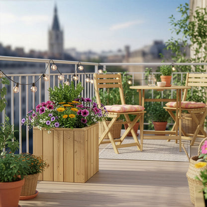 Jardinera De Madera Para Exterior 50x50x50 Cm Atrium Hortalia_1
