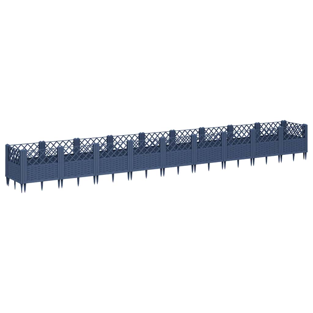 Jardinera Con Clavijas Pp Azul Gris 363,5x43,5x43,5 Cm_4