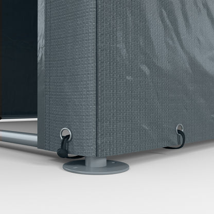 Outsunny Carpa Para Herramientas Bicicletas Y Motos 1,6x2,2x1,7 M Gris Oscuro_3