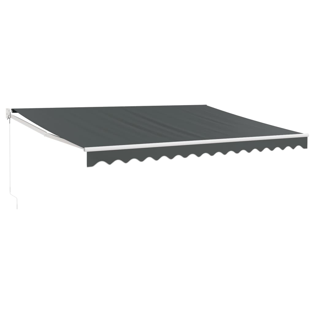 Toldo Retráctil Aluminio Y Tela Gris Antracita 4x3 M_0