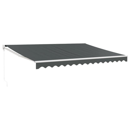 Toldo Retráctil Aluminio Y Tela Gris Antracita 4x3 M_0