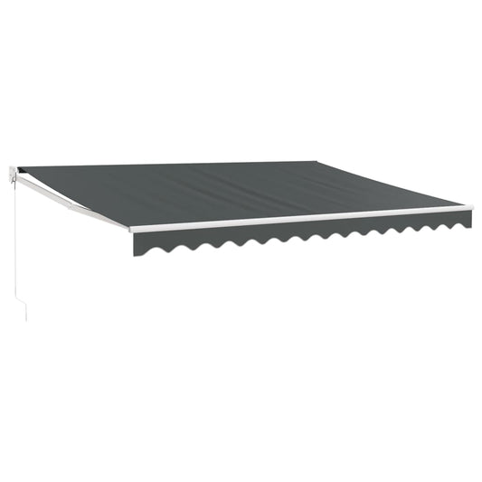 Toldo Retráctil Aluminio Y Tela Gris Antracita 4x3 M_0
