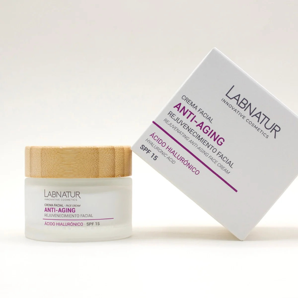 Crema Facial Anti-Aging Labnatur 50 ml | Ácido Hialurónico y SPF15 | Firmeza, Elasticidad y Luminosidad | Vegano_1