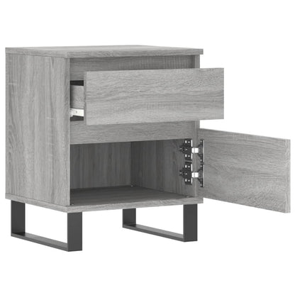Mesita De Noche Madera De Ingeniería Gris Sonoma 40x35x50 Cm_4