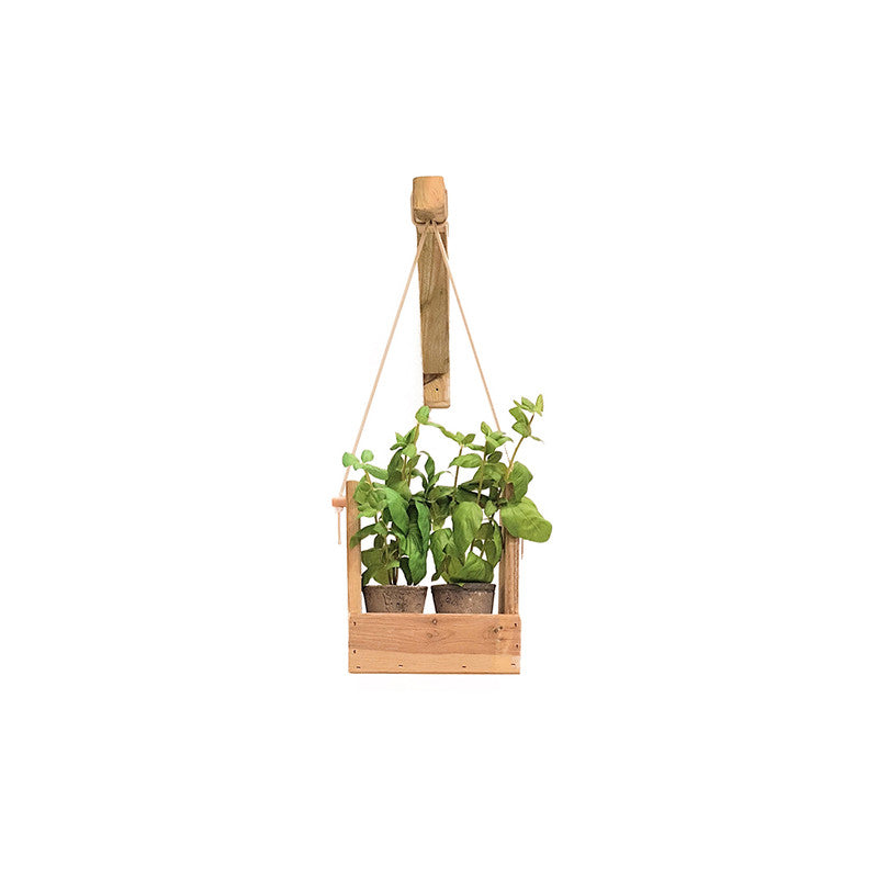 Jardinera Colgante Woody 1b De Madera Tratada Para Exterior Hortalia_0