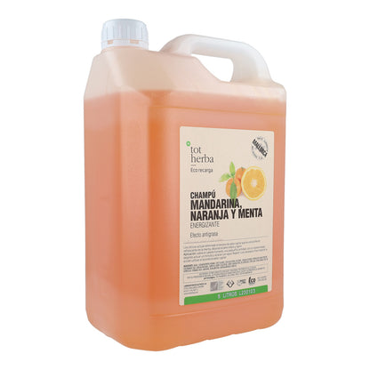 Champú naranja mandarina y menta 5 litros Tot Herba