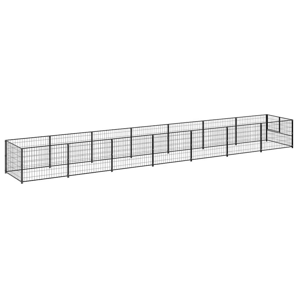 Perrera Acero 7 M² Negra_5