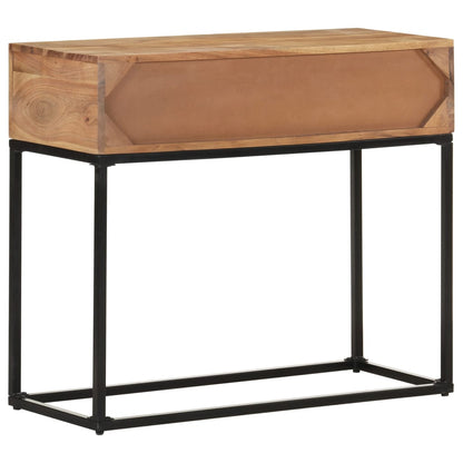 Mesa Consola De Madera Maciza De Acacia 90x35x76 Cm_2