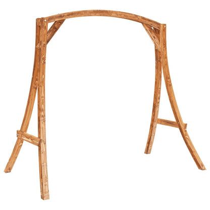 Vidaxl Columpio Con Cojín Madera Maciza Abeto Con Acabado De Teca_4