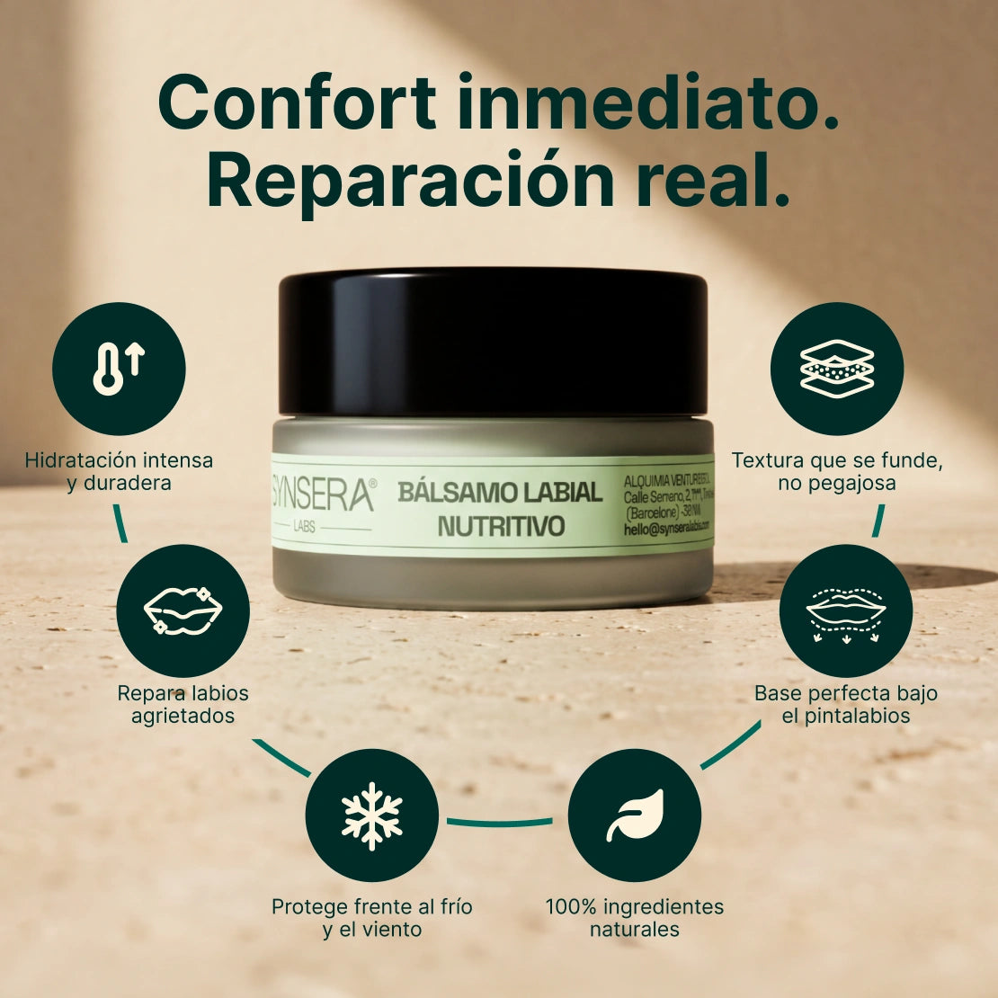 Bálsamo Labial 100% Natural 15 Ml Synsera Labs_2
