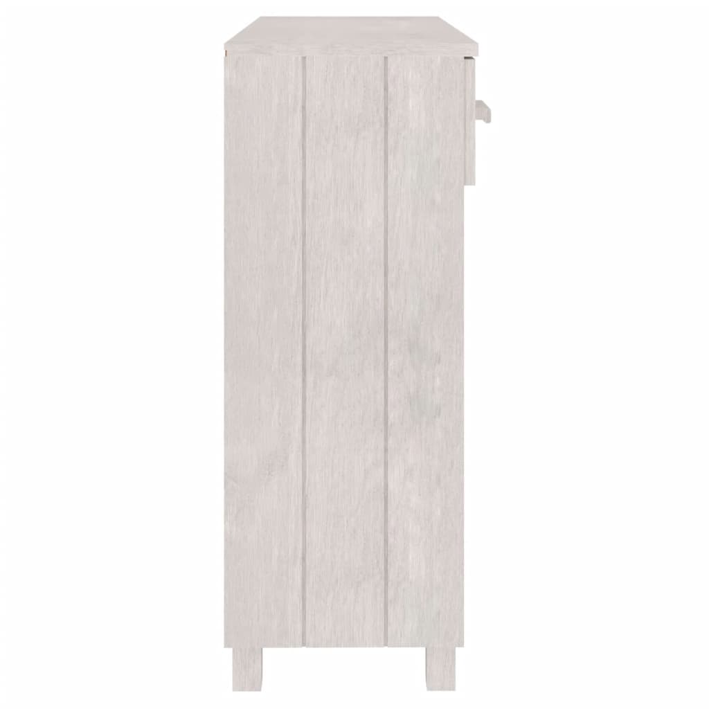 Mesa Consola Hamar Madera Maciza De Pino Blanco 90x35x90 Cm_4