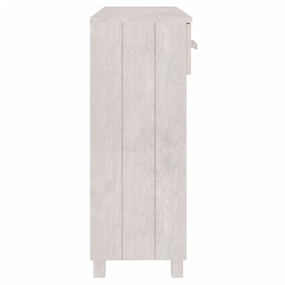 Mesa Consola Hamar Madera Maciza De Pino Blanco 90x35x90 Cm_4