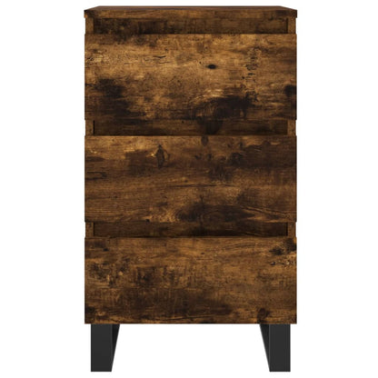 Mesitas Noche 2 Uds Madera Ingeniería Roble Ahumado 40x35x69 Cm_3