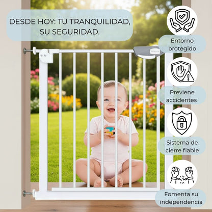 Extensión De 20 Cm Para Valla De Seguridad Infantil Y Para Mascotas, Blanco Bathby_2