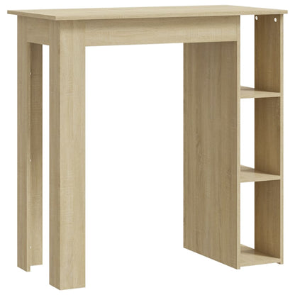 Mesa Bar Con Estante Contrachapada Roble Sonoma 102x50x103,5 Cm_0