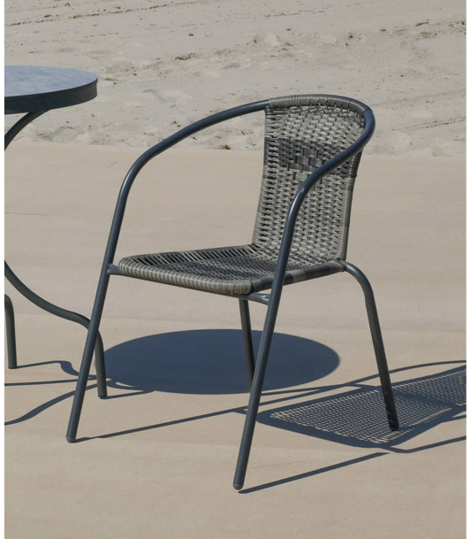 Pack De 2 Sillones Terraza Jardín Santana-3 Acero/huitex 73 Cm(alto) 60 Cm(ancho)52 Cm(fo_0